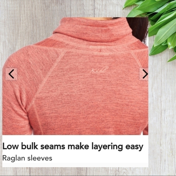 Kuhl Lea Pullover Sweatshirt size small rosewood women's NWT cowl neck - Picture 13 of 14